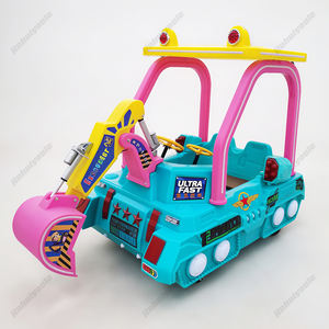 Niños interior/exterior parachoques eléctrico coche excavadora espectáculo de luz fibra de vidrio plástico parachoques coche cubierto para Parque de Atracciones - Product Image 3