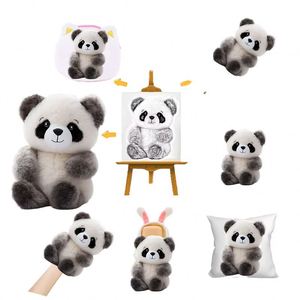 Peluche de Panda Personalizable con Bordado OEM, Relleno de Algodón PP Súper Suave, Alivia el Estrés, Regalo de Cumpleaños para Todas las Edades - Product Image 1