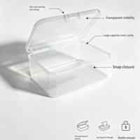 Boîte d'emballage d'accessoires électroniques en PP transparent carré, design classique, fabriquée au Zhejiang, boîte de rangement pour téléphone portable résistante aux chocs