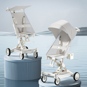 <span class=keywords><strong>Carrito</strong></span> de Bolsillo Portátil de Alta Calidad, Marco de Aleación de Aluminio, Cuatro Ruedas, Diseño Plegable Tipo Paraguas, Carga de 20 kg, para Bebés de 0 a 3 Años - Product Image 1