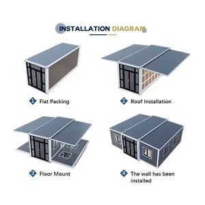 Прямая продажа, 20 футов, 40 футов, расширяемый контейнер, сборный дом, кухня, цена, сборная бабушка, плоские мобильные дома, Casas Prefabricadas - Product Image 3