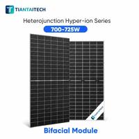 Panneaux solaires Risen 715W HJT Module bifacial, efficacité 23,3%, cellule 210 mm pour systèmes électriques