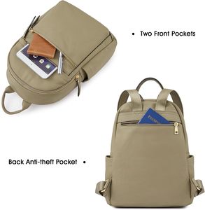 Genuine <b>Leather</b> Backpack Purse for Women Multi-functional Elegant Daypack <b>Soft</b> <b>Leather</b> Shoulder <b>Bag</b> Shopping Trip, Medium - Product Image 4