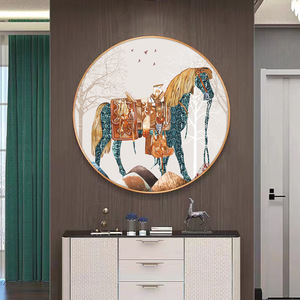 Thanh Lịch Thiết Kế Sang Trọng Pha Lê Sứ Sơn Nghệ Thuật Hiện Đại Trang Trí Sơn LED Thông Tư Trừu Tượng Động Vật Tường Nghệ Thuật - Product Image 3