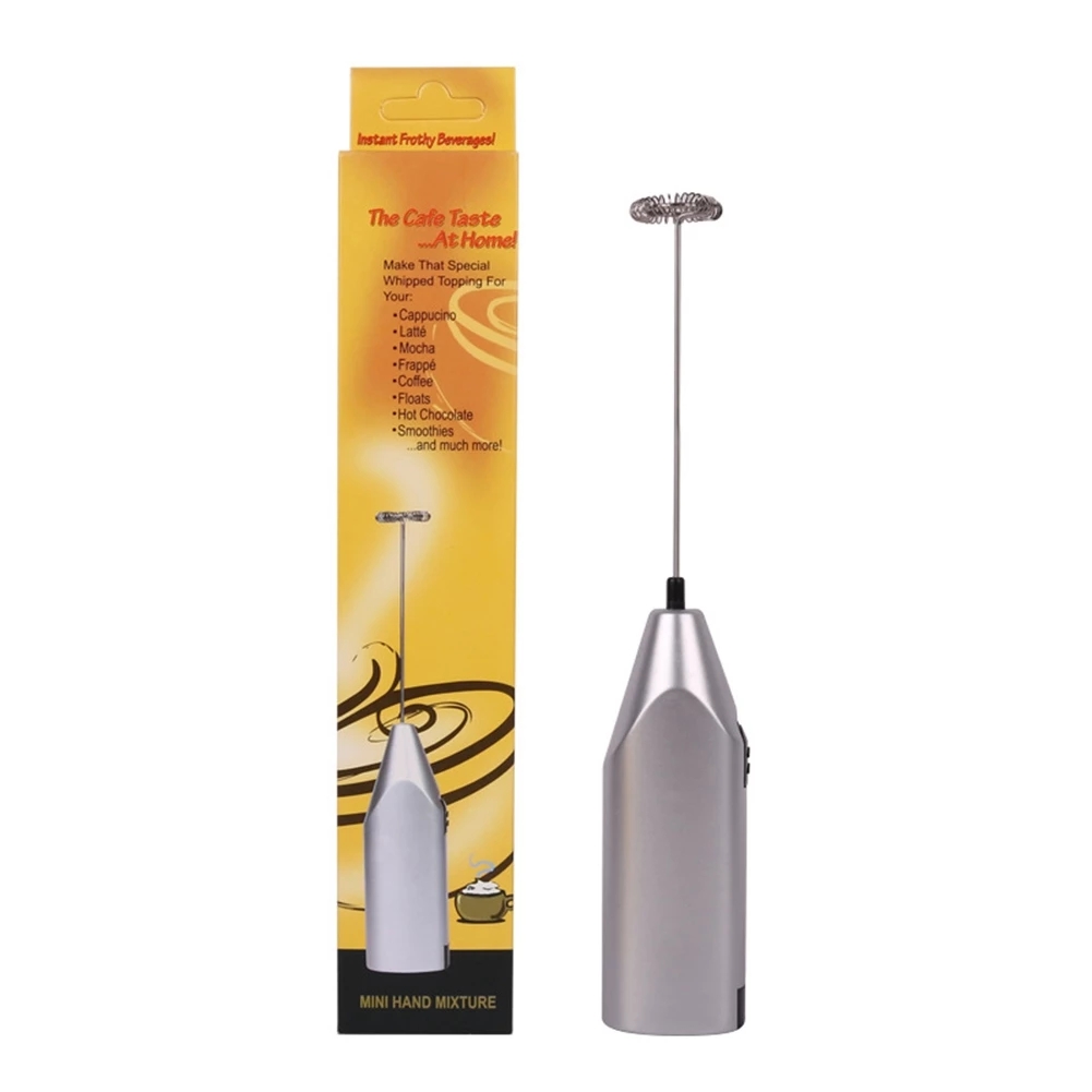 Нержавеющая сталь Электрический мини-венчик кофе сливки мешалка пены перемешивание мешалки пить вспениватель-блендер