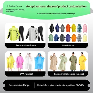 Ensemble de <span class=keywords><strong>pluie</strong></span> <span class=keywords><strong>moto</strong></span> personnalisé pour garçons : veste et pantalon, <span class=keywords><strong>protection</strong></span> intégrale contre les fortes pluies, tissu épais, équipement de <span class=keywords><strong>pluie</strong></span> pour la conduite en extérieur - Product Image 4