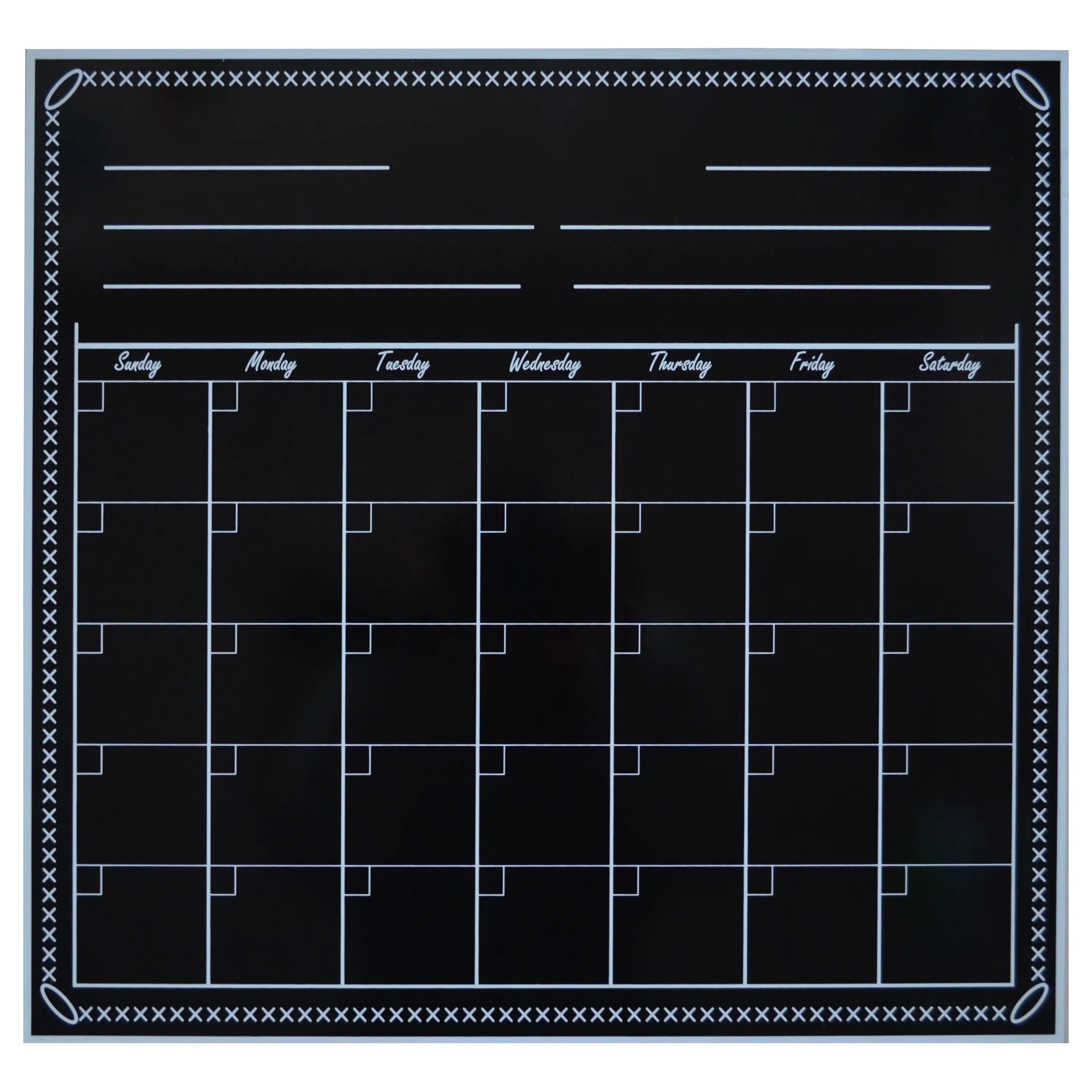 ドライイレースブラックマグネティックウィークプラン冷蔵庫用マグネット絶妙な磁気カレンダー冷蔵庫用マグネット