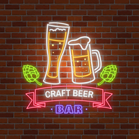 Enseigne néon LED 3D personnalisée, motif flamme d'Halloween, étanche IP65, contrôle par application, rétroéclairage multicolore pour publicité de bar et décoration de fête