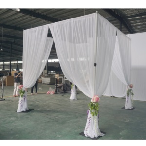 Used portable <b>pipe</b> and drape aluminium backdrop <b>stand</b> for wedding decor - Product Image 6