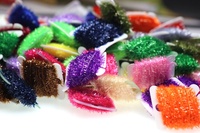 Großhandel Fliegenfischen-Materialien: Tinsel, Ice Chenille, Crystal Flash, Cactus Line für Fliegenbinden, Nymphen, Streamer und Köderherstellung