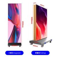 Pixel personnalisé P1.25 affiche LED mobile à haute luminosité alimentée par batterie affichage LED de signalisation numérique double face pliable