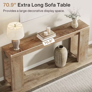 Console de style farmhouse extra longue en bois massif pour entrée, couloir, salon, hôtel - Vente en gros usine, personnalisable - Product Image 2