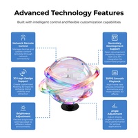 Ventilador Holográfico Q50 con Vista Panorámica de 360°, Pantalla Holográfica 3D, Proyector LED Giratorio 3D Real para Promoción en Centros Comerciales y Anuncios Comerciales
