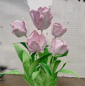 <span class=keywords><strong>Fleurs</strong></span> décoratives en mousse EVA faites à la main, tulipe géante rose rouge de 2 <span class=keywords><strong>m</strong></span> de haut avec support pour la location de mariage, ensemble de <span class=keywords><strong>fleurs</strong></span> décoratives - Product Image 2