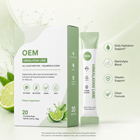 Poudre d'électrolytes en sachet OEM, saveur citron vert de l'Himalaya, sans sucre, Keto, végétalien, hydratant, complément alimentaire, marque privée, personnalisé