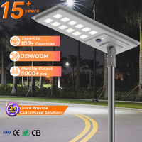 Lampadaire solaire tout-en-un de haute qualité, étanche IP65, 200W-600W, batterie LiFePO4, LED
