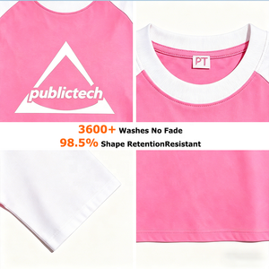 T-shirts roses pour hommes, coupe ample, col rond, 100% coton, impression par transfert thermique 240 GSM, streetwear premium personnalisable. - Product Image 2