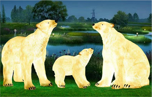 Figurine d'ours polaire lumineuse 3D pour extérieur, décoration de Noël et d'Halloween, paysage, festival et centre commercial, étanche IP65, lumière chaude - Product Image 2