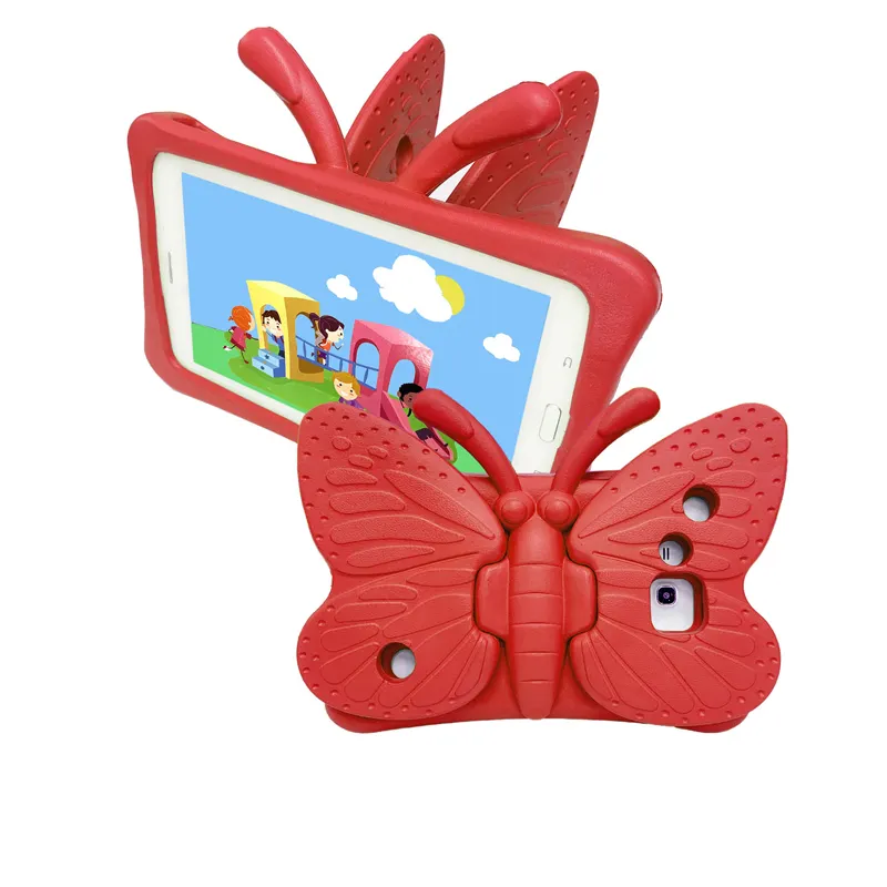 Shockproof EVA Case for Samsung Galaxy Tab A T280 T285 7Inch 3D Cartoon Butterfly Kids Safe Tablet Stand Cover