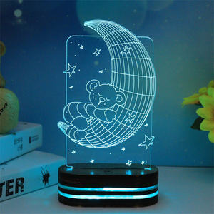 Tour Eiffel romantique, chambre à coucher, couleur changeante, bouton tactile USB, table de bureau, lampe illusion 3D - Product Image 5