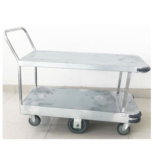 Chariot de manutention à double plateau 6 roues pour entrepôt - Product Image 3