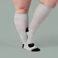 Chaussettes de compression à large mollet pour hommes et femmes, fabriquées en usine OEM, couleur jaune été