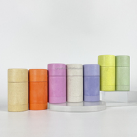 Tube de déodorant vide rechargeable hermétique en paille de blé de 60 ml, conteneur cosmétique en plastique écologique à torsion, sérigraphie
