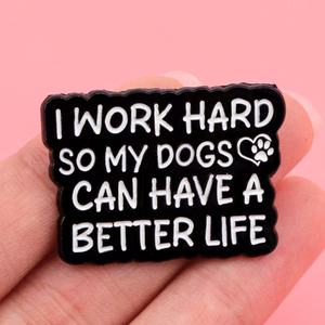 Broches de Metal al por Mayor con Frases de Dibujos Animados, Broches Creativos con Letras Inglesas, Broches Decorativos para Ropa, Accesorios de Moda - Product Image 3