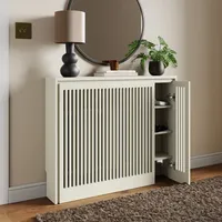 Couvercle de radiateur à étagère résistant à la chaleur peu encombrant avec armoire chauffante étagère décorative en bois pour le stockage de blindage à la maison