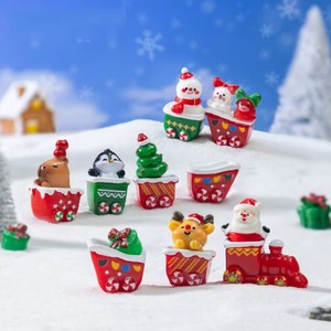 <b>Mini</b> Christmas Resin Crafts Santa Claus Snowman Xmas Tree Ornaments Goodie Bag Fillers Party Favor Decor - Product Image 2
