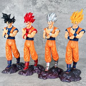 Figurine de dessin animé Son <span class=keywords><strong>Goku</strong></span> de 26 cm, DRAGON BAII, <span class=keywords><strong>cheveux</strong></span> noirs, rouges, argentés, jaunes, statue de manga, figurine en PVC, jouet anime, cadeau - Product Image 4