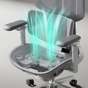 <span class=keywords><strong>HBADA</strong></span> X7 avec suivi lombaire entièrement automatisé, appui-tête 4D 720 °   Chaise de bureau ergonomique intelligente pivotante grise avec accoudoirs réglables - Product Image 5