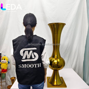 LEDA Wholesale Luxury Metal Flower Vase <b>Gold</b> Silver White <b>Black</b> Vase Shaped Wedding Table Centerpiece <b>Decoration</b> Elegant - Product Image 1
