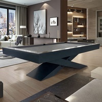 Table de billard haut de gamme en bois massif avec plateau en ardoise, table de jeu de billard américain 9 boules pour adultes, 8 pieds, personnalisable pour les complexes hôteliers et les clubs commerciaux