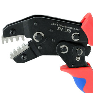 Kit de pinces tubulaires électriques miniatures en acier inoxydable OEM, ensemble d'outils de sertissage manuel avec bornes de câblage et étui souple - Product Image 4