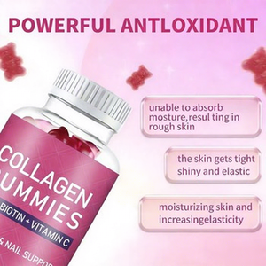 เยลลี่คอลลาเจนอะคอร์<span class=keywords><strong>น</strong></span>วีลพร้อมไบโอติ<span class=keywords><strong>น</strong></span>วิตามิ<span class=keywords><strong>น</strong></span>สำหรับผู้ใหญ่ หลายสี 60 เม็ดต่อขวด (ขายส่ง) - Product Image 3