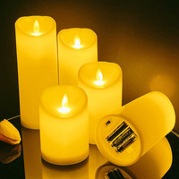 Bougie électrique sans flamme à piles LED pour la décoration de la maison