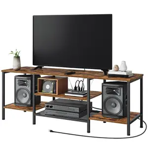 Wholesale New Design Industrial Style TV Console Table Media Entertainment Center TV Stands Television Unit With Power Outlets