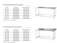 Table de travail robuste à un seul niveau en acier inoxydable pour garage et cuisine, avec écran anti-éclaboussures, à structure tubulaire ronde à 2 couches