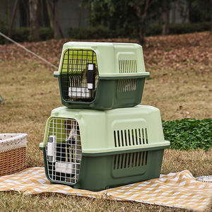 Taşınabilir plastik seyahat sandık köpekler kediler havayolu onaylı <span class=keywords><strong>Pet</strong></span> taşıma kutusu düğme moda yavru kafes kedi taşıyıcı - Product Image 6