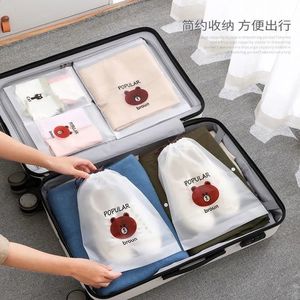 Bear-shaped Shoe Storage Bag 30x40cm Drawstring Dust Proof For Dorm Travel Outing - Product Image 2