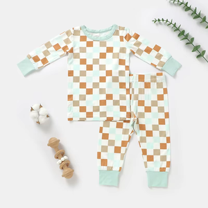 Pyjamas en bambou personnalisés pour enfants en gros, vêtements de nuit pour enfants, vêtements pour tout-petits, <span class=keywords><strong>ensemble</strong></span> de deux pièces, barboteuse, combinaison de nuit - Product Image 6