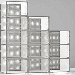 Boîte de rangement transparente empilable pour baskets avec couvercle, prix usine Chine, idéale pour salon et armoire - Product Image 3