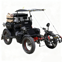 Quadricycle électrique à pédales TrikExplor E-Truck 4WD |   Véhicule utilitaire tout-terrain pour le transport de marchandises et de passagers |   Quadricycle à traction intégrale longue portée de 130 km