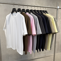T-shirt vierge streetwear pour homme, 220 g/m², 100 % coton tricoté, écologique, respirant, coupe oversize, vente en gros, personnalisable avec logo