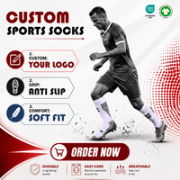 Chaussettes de football antidérapantes personnalisées, ajustement doux, personnalisation du logo multicolore, OEM/ODM en gros, certifiées OEKO-TEX