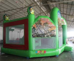 Ninja commercial les tortues château gonflable toboggan Combo PVC personnage <span class=keywords><strong>rebond</strong></span> maison château sautant gonflable avec toboggan pour les enfants - Product Image 4