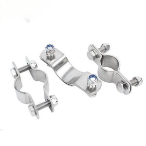 Collier de serrage double boulon en acier inoxydable 304, fixation hydraulique personnalisée pour tuyaux, support de tube antirouille, vente en gros - Product Image 2