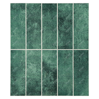 Zellige Style espagnol fait à la main vert SPC carreaux de mur auto-adhésif dosseret mosaïque bâton pour cuisine