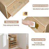 Organisateur vertical en bois à 7 compartiments pour placard de cuisine, idéal pour ustensiles de cuisson et documents
